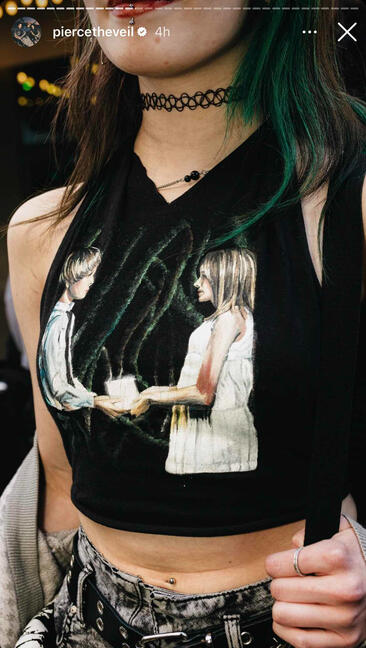 that one time i painted on a t-shirt and got put on the pierce the veil instagram story